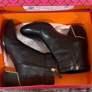 Tory Burch Black Leather Ankle Booties